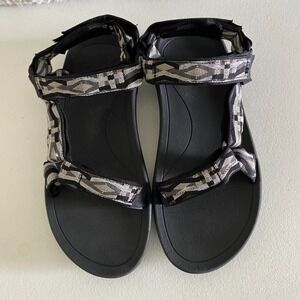 Teva Hurricane Hiking Sandals Women's Size 5 Black Gray S/N 1019390Y camping
